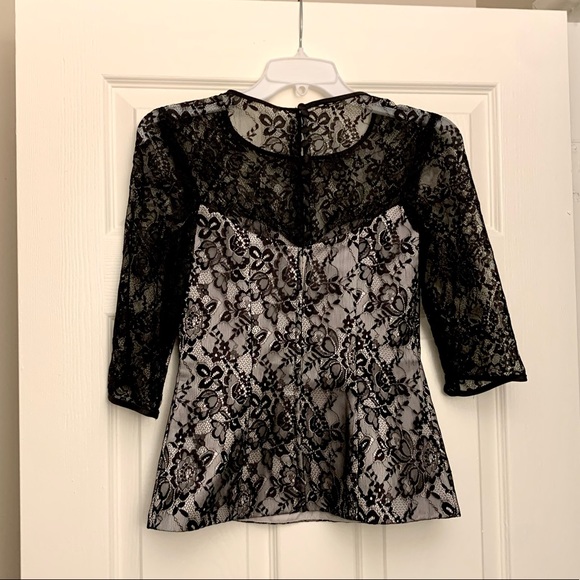 NWT| 2-Piece Alfred Angelo Black Lace Set | Size 0 - Picture 10 of 12